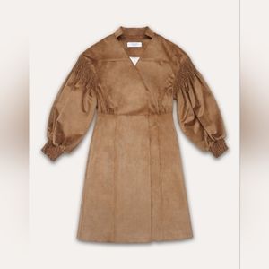 NWT Vivienne Hu Puff Sleeve Suede Dress